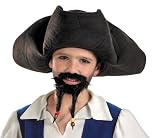 Pirates Hat with Moustache And Goatee- Kids