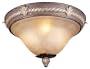 World Imports Lighting 8420-24 Mystic Rhythm 3-Light Flush Mount Fixture, Crackled Bronze