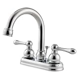 Pfister F-048-LHCC Wayland 4-Inch Two Handle High-Arc Lead-Free Bathroom Faucet, Polished Chrome