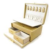 Coffret &agrave; Bijoux "Symphonie" beige autruche