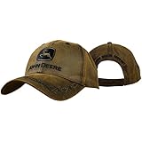 John Deere Men's Oilskin Look Patch Casual Cap