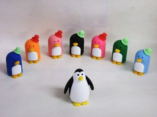 Happy Family Penguin (Erasers Set of 8)