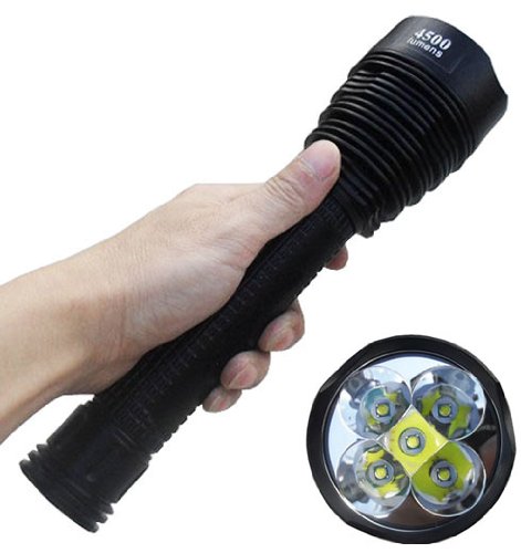  TrustFire Super Bright 4500Lm 5x CREE XM-L XML T6 Flashlight Torch + Holster 