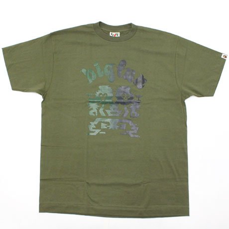 Size【L】A BATHING APE(エイプ) ×スケシン 09AW big funロゴサル顔T カーキ【カーキ】【新品】