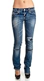 Blank Destroyed Straight Leg Jean - Dusty