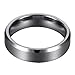 L-Ring 6MM Men's Tungsten Wedding Ring with Flat Top High Polished Beveled Edge, Size 6-12