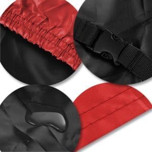 VIPECHO XXL Black/Red 265cm Motorcycle Bike Waterproof Outdoor Motorbike Water Resistant Dust proof UV Protective Breathable Cover Outdoor Protector + Carry Bag