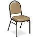 National Public Seating NPS9201M Dome-Back Stacker, 9200 Series, 2" Foam Seat, 2 Per Carton, French Beige Vinyl, Mocha Frame