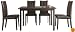1429131+8540146 Eveleen Brown Dining Table and Chair, 5-piece