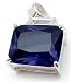 18K Gold Fill S.S. Jlo Sapphire CZ Pendant