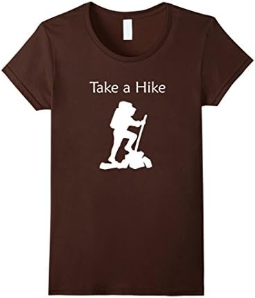 Women's Take a Hike T-shirt Small Brown