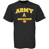 Russell Army Black Knights Black Football T-shirt