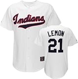 Bob Lemon Majestic Cooperstown Throwback Cleveland Indians Jersey