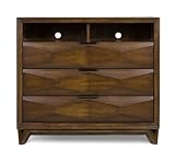 MagnussenB1644 Equinox Umber Finish with Gun Metal Hardware Wood Media Chest