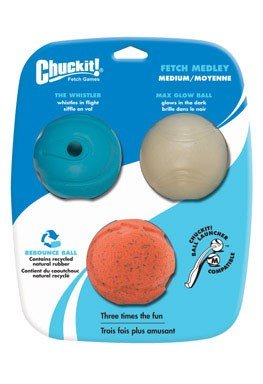 Canine Hardware  Fetch Medley Medium Assortment Of 3 Balls