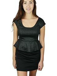 Sexy Peplum Metallic/Rayon/Spandex Cap Sleeves Short  Dress