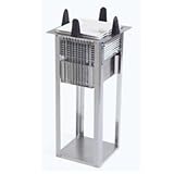 Dish Dispenser, Single Self-Leveling Dish Dispensing Tube, Square Plate Size 9-1/2 to 10-1/4