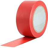 ProTapes Pro 50 Premium Vinyl Safety Marking and Dance Floor Splicing Tape, 6 mils Thick, 36 yds Length x 2" Width, Red (Pack of 1)