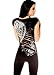 Folter Womens Slashed Back Gothic Tee (Black, XL)