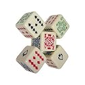 6 Sided poker dice.  Play a game of draw poker with these special dice