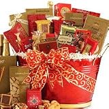 Splendid Christmas Holiday Gourmet Food Gift Basket with Smoked Salmon