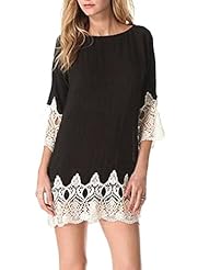 Short Sleeves Lace Scoop Neck Cocktail Club Dress/Homecoming Dress/Prom Dress/Wedding Dress/Tunic 