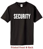 SECURITY Black T-Shirt - Print on BOTH Sides (CLOSEOUT)