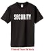 SECURITY Black T-Shirt - Print on BOTH Sides (CLOSEOUT)