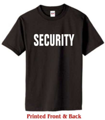Security T-Shirt, Print on Front & Back, Top Quality Cotton