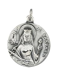 CleverEves 14K Yellow Gold 18.00 mm Saint Barbara Medal