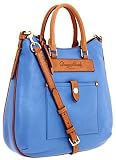 Dooney & Bourke Dillen Leather Tear Drop Hobo Sky Blue