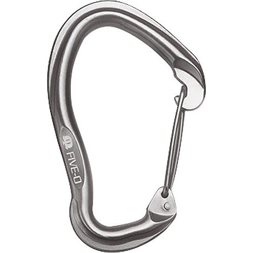 Omega Five-0 Wire Gate Bright Carabiner by Omega Pacific