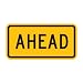 Tapco W16-9P High Intensity Prismatic Rectangular School Sign, Legend "AHEAD", 24" Width x 12" Height, Aluminum, Black on Yellow
