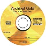 Delkin CD-R Archival Gold Scratch Armor, 700mb, 80 Minute - in Archival PVC-free Jewel Case w/ Hang Tab