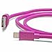 Aduro - Apple Certified/MFi - (10 Feet, 3 Meters) USB to Lightning Charge & Sync Cable fits All Apple Devices with Lightning Connector (Purple)