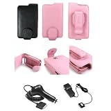 Sansa Connect Premium Wallet Leather Case Cover with Swivel Belt Clip - Bundled Home Travel Wall Charger and 12v Rapid Car Charger - 2 Color Options