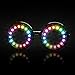 GloFX Pixel Pro LED Glasses [350+ EPIC MODES] - Programmable Rechargeable Light Up EDM Festival Rave Party Sunglasses