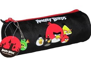 ANGRY BIRDS - TROUSSE 22 cm X 8 cm - Noire / Rouge - LICENCE ANGRY BIRDS