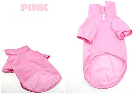 VKOODOG Cute Pet Dog Puppy Polo T-Shirt Clothes Cat Pet Shirt (Pink,M)