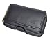 Premium Black Horizontal Leather Side Case Pouch with Belt Clip for Samsung EPIX i907, i617 Blackjack 2 / RIM Blackberry Storm 9530, 9500 Thunder, Bold 9000, Curve 8330, 8300, 8310, 8320 / Motorola Q, Q9, Q9h, Q9m, Q9c / Motorola Sidekick Slide / HTC Dash S620