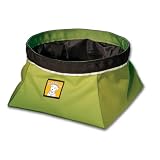 Ruffwear Quencher Collapsible Waterproof Travel Dog Bowl, Lichen Green, Small