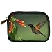 Digital Camera Leather Case of Green Violetear Hummingbird
