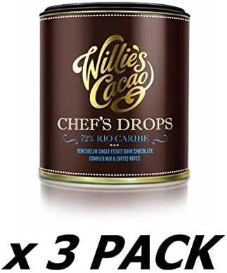 Willie'S Cacao Venezuelan Chefs Drops (150G) Coffee & Nut Notes Gluten Free Added Sugar Vegan (Pack of 3)