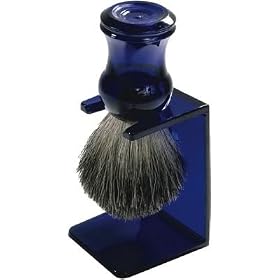 Kingsley Bristle Shave Brush with Blue Stand And Handle