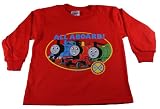 THOMAS THE TANK ENGINE "THOMAS, PERCY & HENRY" 2-Sided Long Sleeves Red Licensed Tee