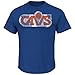 NBA Cleveland Cavaliers 1983-94 Men's Cavs Post Up Short Sleeve Basic Crew Neck T-Shirt, Royal, X-Large