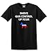 GunShowTees Men's Shove Gun Control Up Your...2nd Amendmdent Firearm T-Shirt