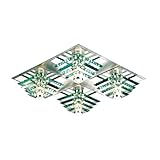 ET2 Lighting E30400-18 4 Light Flush Mount Ceiling Light, Chrome