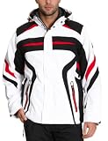 Killtec 19155  Unisex/Herren Funktionsjacke mit abzipbarer Kapuze Apsley, schwarz/ wei&szlig;/ rot (200), S