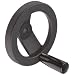 2 Spoked Black Powder Coated Aluminum Dished Hand Wheel with Revolving Handle, 5" Diameter, 1/2" Hole Diameter (Pack of 1)
